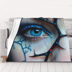 Couverture en flanelle horizontale 280g : Motif œil unique
