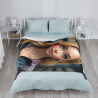 Couverture en flanelle verticale 280g avec motif beauté cartoon