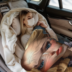 Coperta in flanella verticale 280g con motivo bellezza cartoon