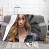 Coperta in flanella orizzontale 280g (Stile con stampa di bella ragazza)