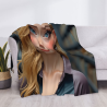 Coperta in flanella orizzontale 280g (Stile con stampa di bella ragazza)