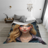 Coperta in flanella orizzontale 280g (Stile con stampa di bella ragazza)