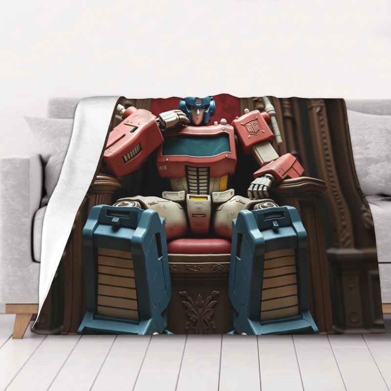 280g Flannel Blanket with Transformers Pattern, Comfortable and Practical