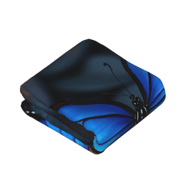 280g Vertical Blue Butterfly Print Flannel Blanket