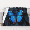 280g Single - sided Printed Blue Butterfly Flannel Blanket, Comfortable, Warm and Suitable for Multiple Scenarios