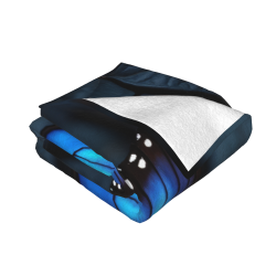 280g Single - sided Printed Blue Butterfly Flannel Blanket, Comfortable, Warm and Suitable for Multiple Scenarios