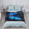 Coperta in flanella verticale 280g stampa farfalla blu