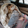 Coperta in flanella verticale 280g con stampa di ragazza e gatto adorabili