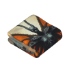 Manta de franela vertical de 280g con estampado unilateral de patrón de demonio en forma de mariposa