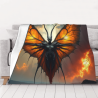 Couverture en flanelle horizontale 280g avec imprimé de monstre mystérieux semblable à un papillon