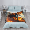 Couverture en flanelle verticale 280g imprimée recto avec motif de démon en forme de papillon