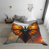 280g Horizontal Mysterious Butterfly - like Monster Print Flannel Blanket
