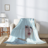 Manta de franela vertical de 280g con estampado de una cara, suave y cómoda