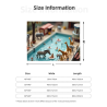 280g Horizontal Zoo Pool Pattern Flannel Blanket