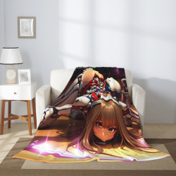 280g 縦型アニメ少女フリースブランケット