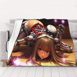 Coperta in Flanella con Stampa di Ragazza Anime da 280g