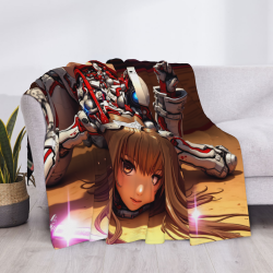 280g Horizontal Anime Girl Print Flannel Blanket