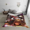 280g Horizontal Anime Girl Print Flannel Blanket