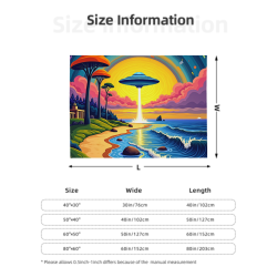 Traumhafte Ozeanlandschaft Flanell-Decke - Okomall