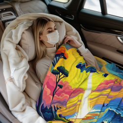 Coperta in flanella paesaggio oceanico onirico - Okomall