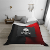 280g Horizontal Pirate - Patterned Flannel Blanket, Warm and Comfortable