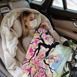 280g Vertical - style Single - sided Printed Flannel Blanket (Chinese - style Landscape)