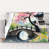 Coperta in flanella orizzontale 280g con motivo paesaggio stile cinese