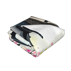 Coperta in flanella orizzontale 280g con motivo paesaggio stile cinese