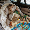 280g Horizontal Flannel Blanket (Fun Pool Penguin Pattern)