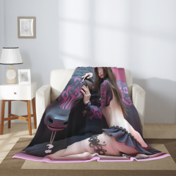 280g vertikale Flanell-Decke mit sexy Charakterdruck
