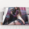 Coperta in flanella orizzontale da 280g con un motivo unico di bellezza e mucca