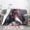 280g 수평 플란넬 담요, 독특한 미녀와 소 패턴