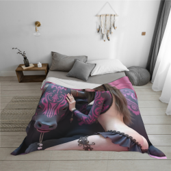 280g horizontale Flanell-Decke mit einem einzigartigen Schönheits- und Kuhmuster