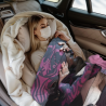 Coperta in flanella orizzontale da 280g con un motivo unico di bellezza e mucca