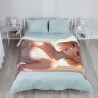 Manta de franela con tema de chica anime - Okomall
