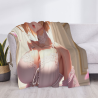 280g Horizontal Anime Girl Print Flannel Blanket
