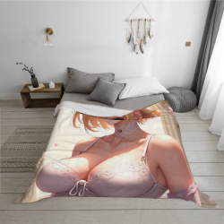 280g Horizontale Flanelldecke mit Anime-Mädchen-Druck