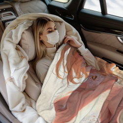 Couette Flanelle avec Impression de Fille Anime 280g
