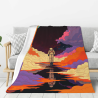 Couverture en flanelle verticale 280g avec motif astronaute