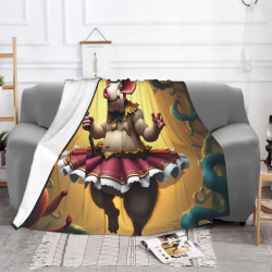 280g horizontale Flanell-Decke mit niedlichem Schweinemuster