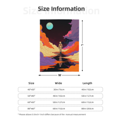 Couverture en flanelle verticale 280g avec motif astronaute