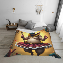 280g horizontale Flanell-Decke mit niedlichem Schweinemuster