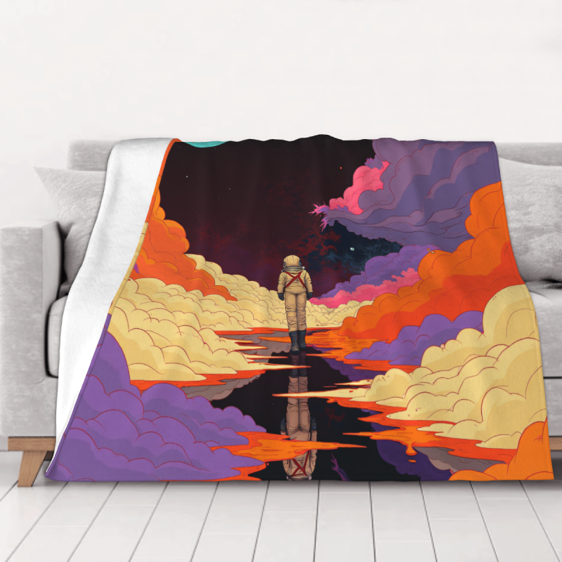 280g horizontale traumhafte Astronauten-Druck Flanell-Decke 280g horizontale traumhafte Astronauten-Druck Flanell-Decke