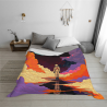 280g horizontale traumhafte Astronauten-Druck Flanell-Decke