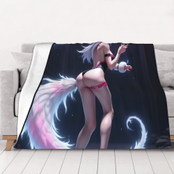 280g Horizontal Flannel Blanket with Exquisite Anime Pattern