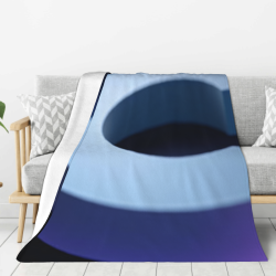 Couverture en flanelle confortable 280g style vertical avec impression recto