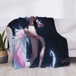 280g Horizontal Flannel Blanket with Exquisite Anime Pattern