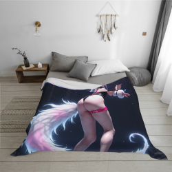 280g Horizontal Flannel Blanket with Exquisite Anime Pattern