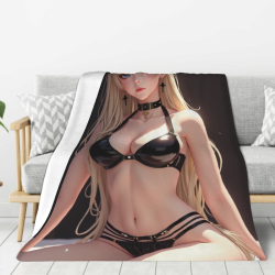 280g 플란넬 퍼지 담요 (수직 스타일) 패턴 디자인, 편안하고 따뜻함