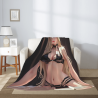 Coperta in pile da 280g (stile verticale) con motivo, comoda e calda